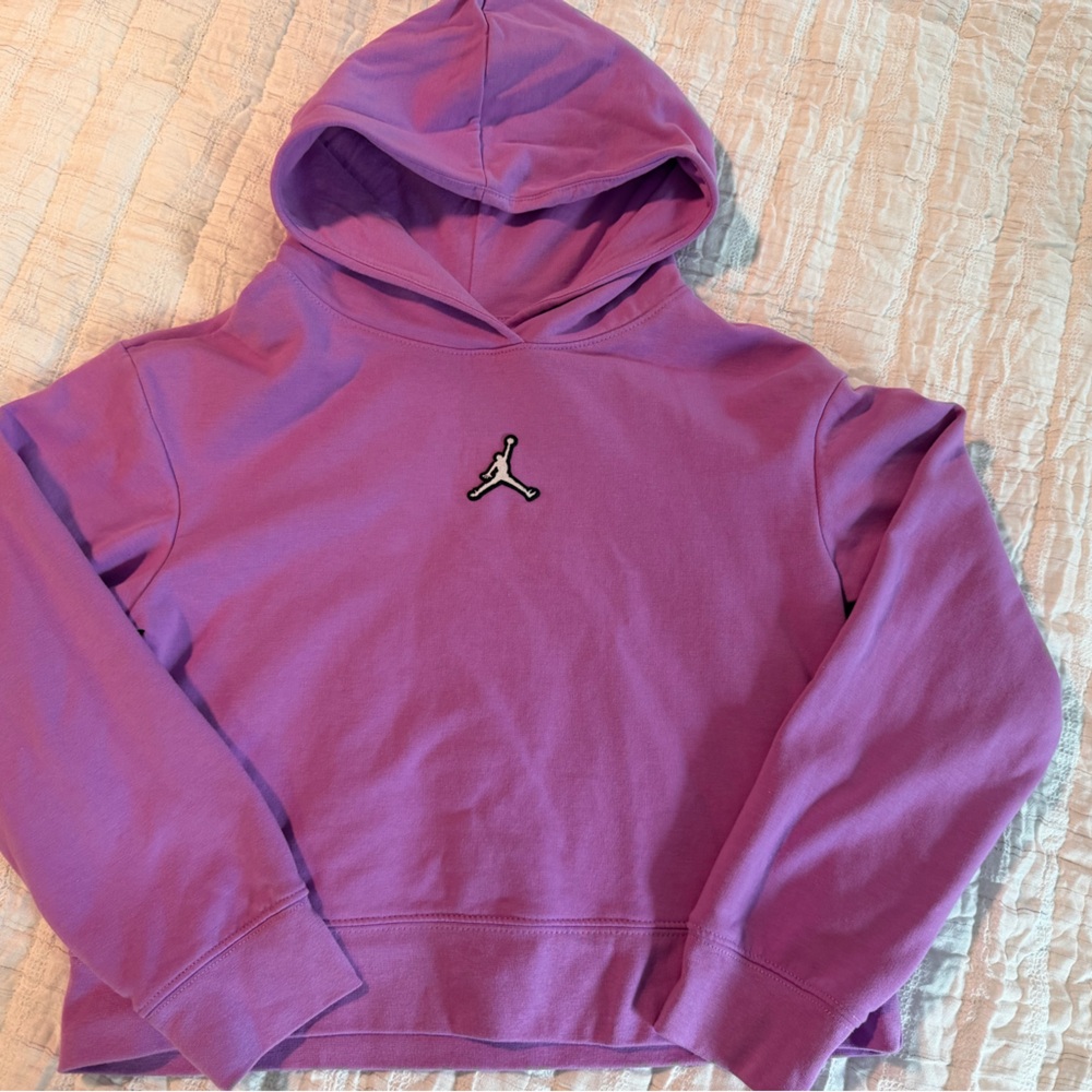 Jordan Purple Pullover Hoodie with Jumpman Patch
